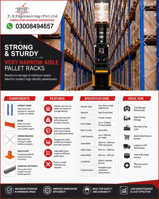 VERY NARROW AISLE PALLET RACKS
