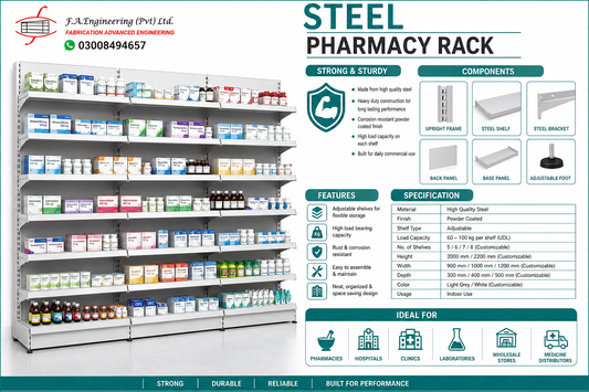 STEEL PHARMACY RACK