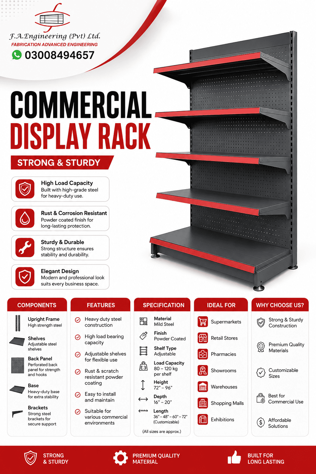 COMMERCIAL DISPLAY RACK