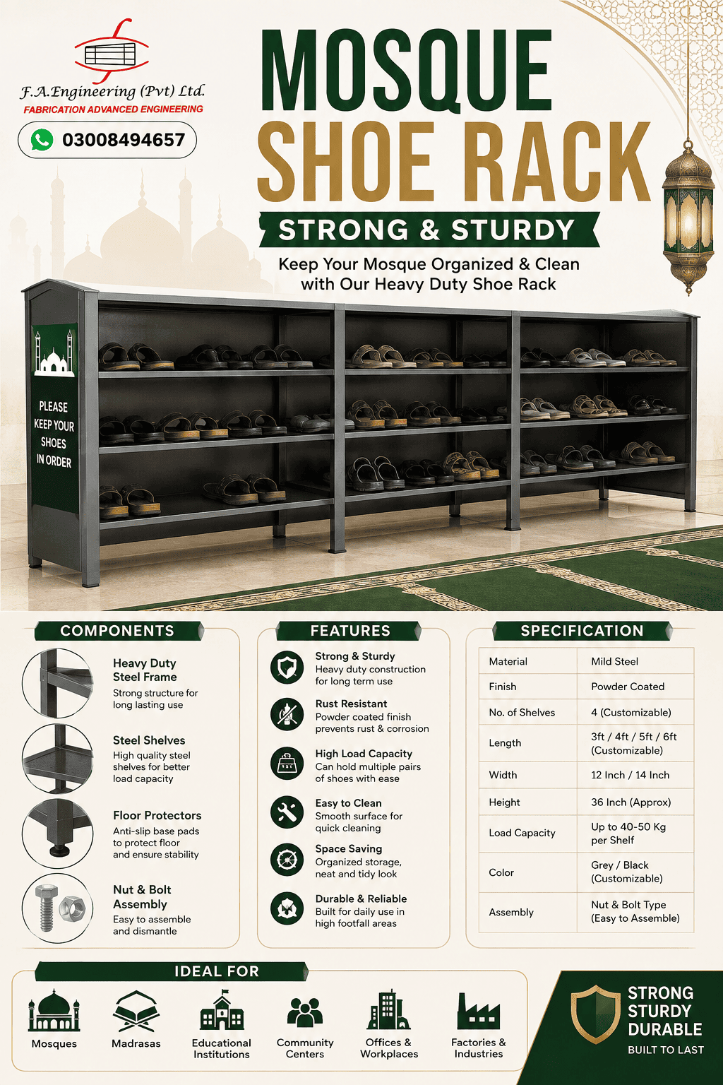 MOSQUE SHOE RACK