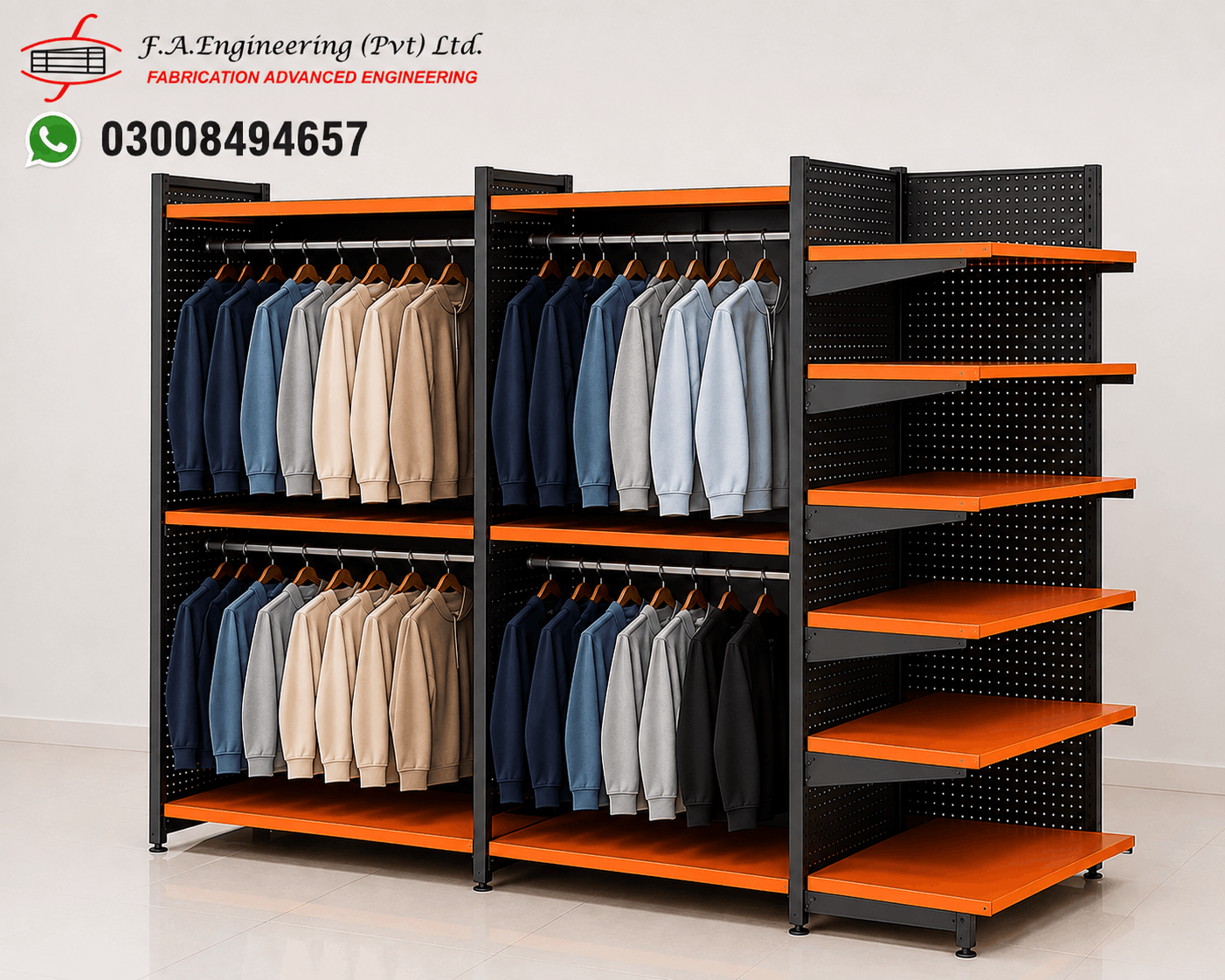 HEAVY DUTY GARMENT STORAGE RACK