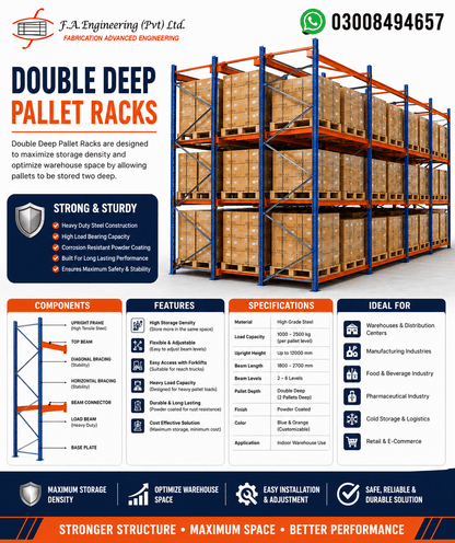 DOUBLE DEEP PALLET RACK
