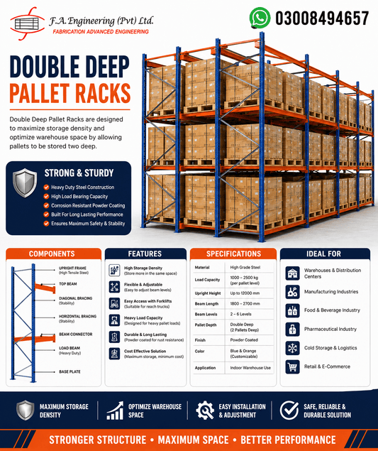 DOUBLE DEEP PALLET RACK