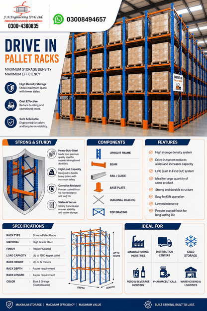 DRIVE IN PALLET RACKS