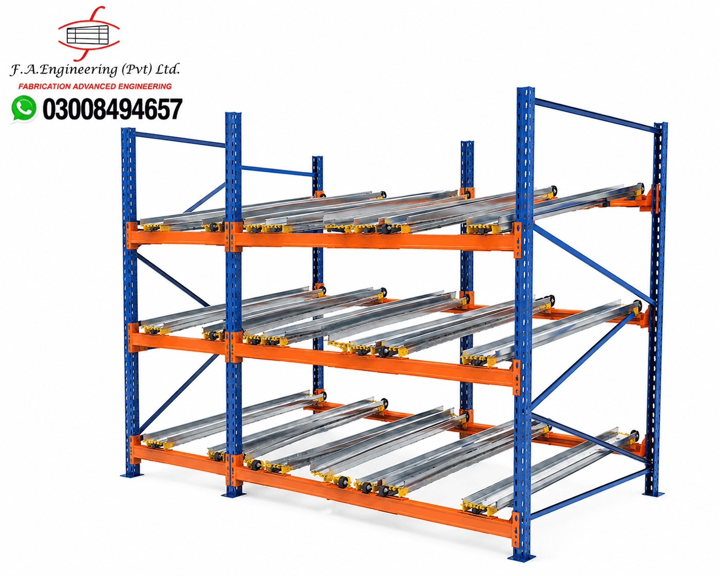 PUSH BACK PALLET RACKS