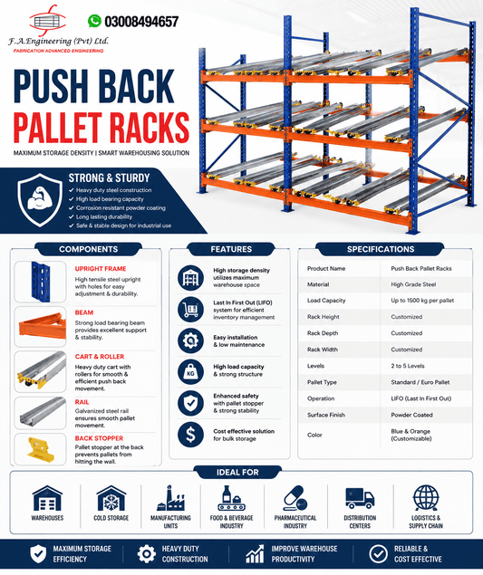 PUSH BACK PALLET RACKS