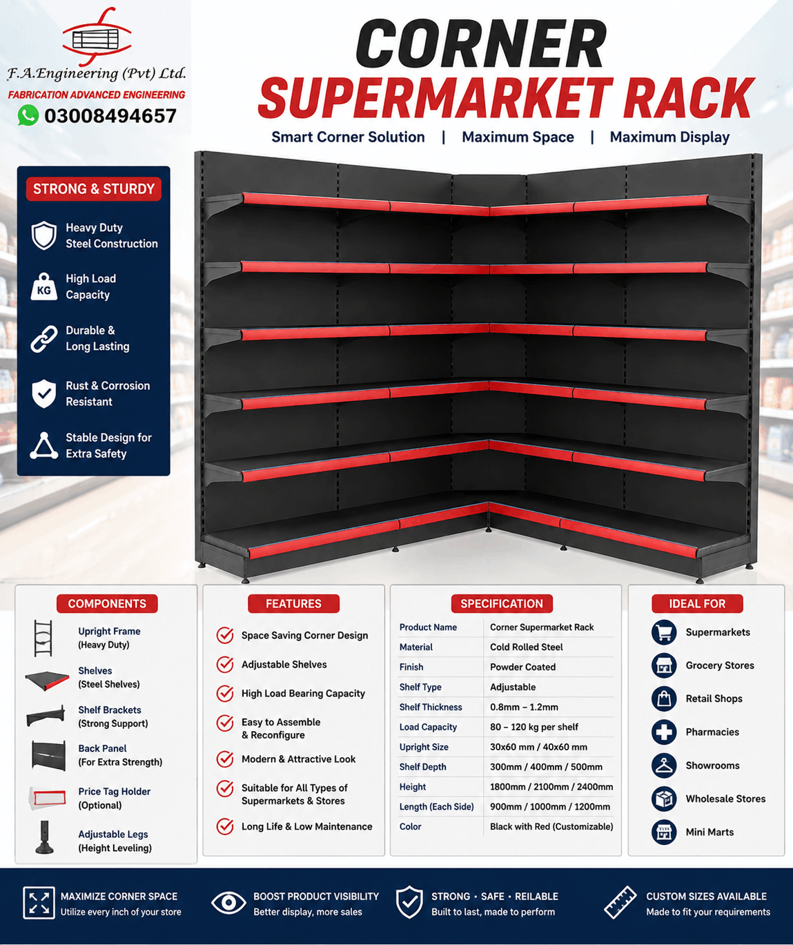 CORNER SUPERMARKET RACK