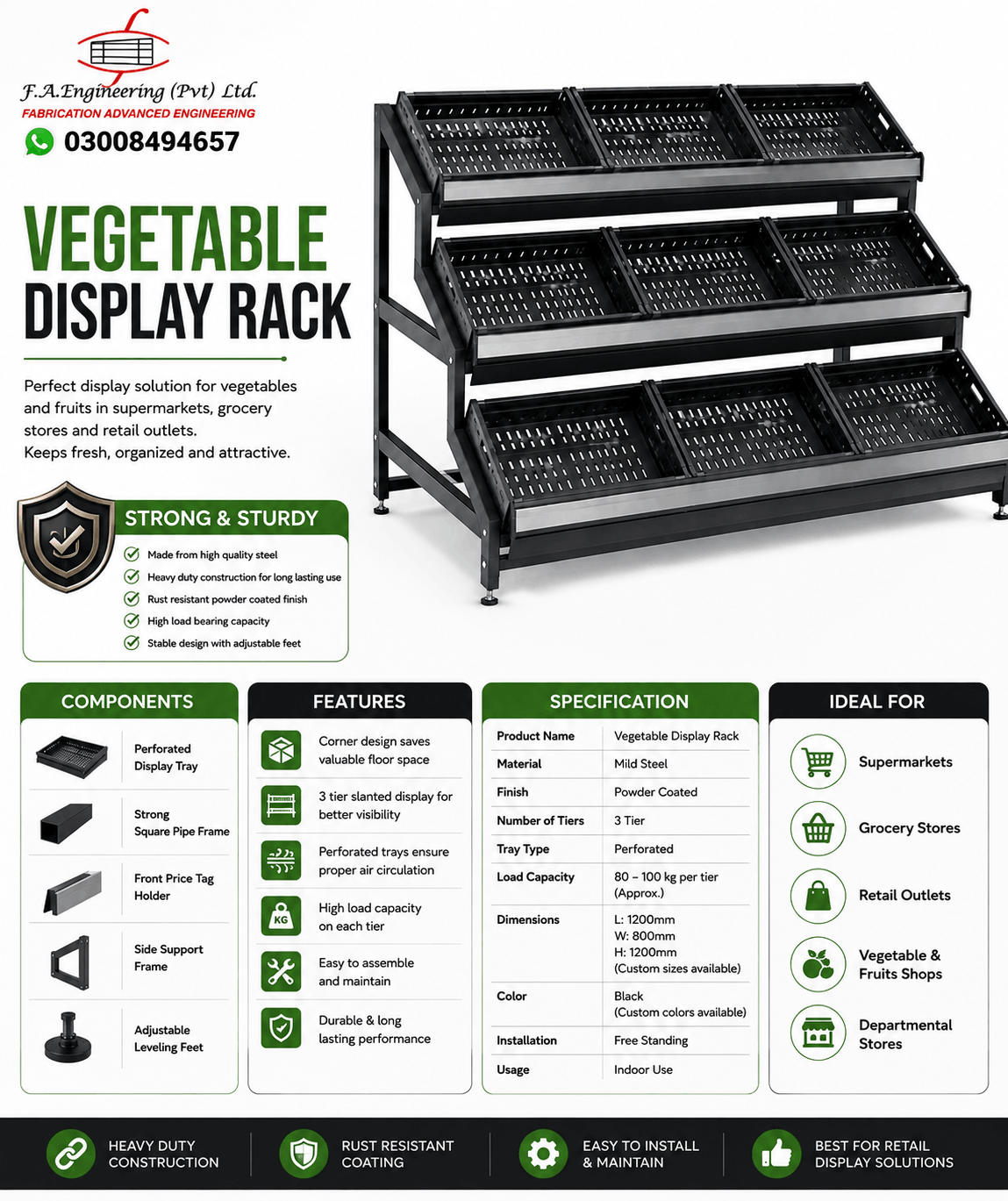 VEGETABLE DISPLAY RACK