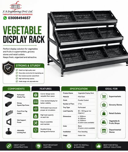 VEGETABLE DISPLAY RACK