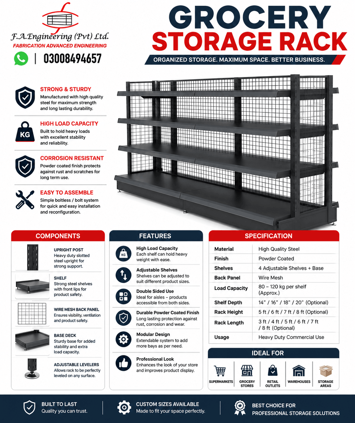 GROCERY STORAGE RACK
