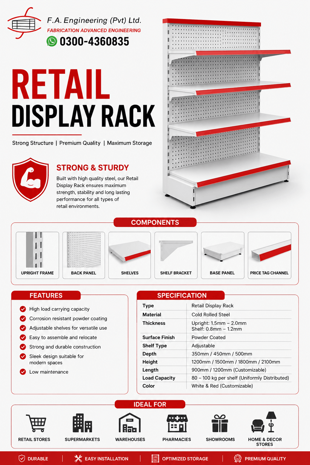 RETAIL DISPLAY RACK