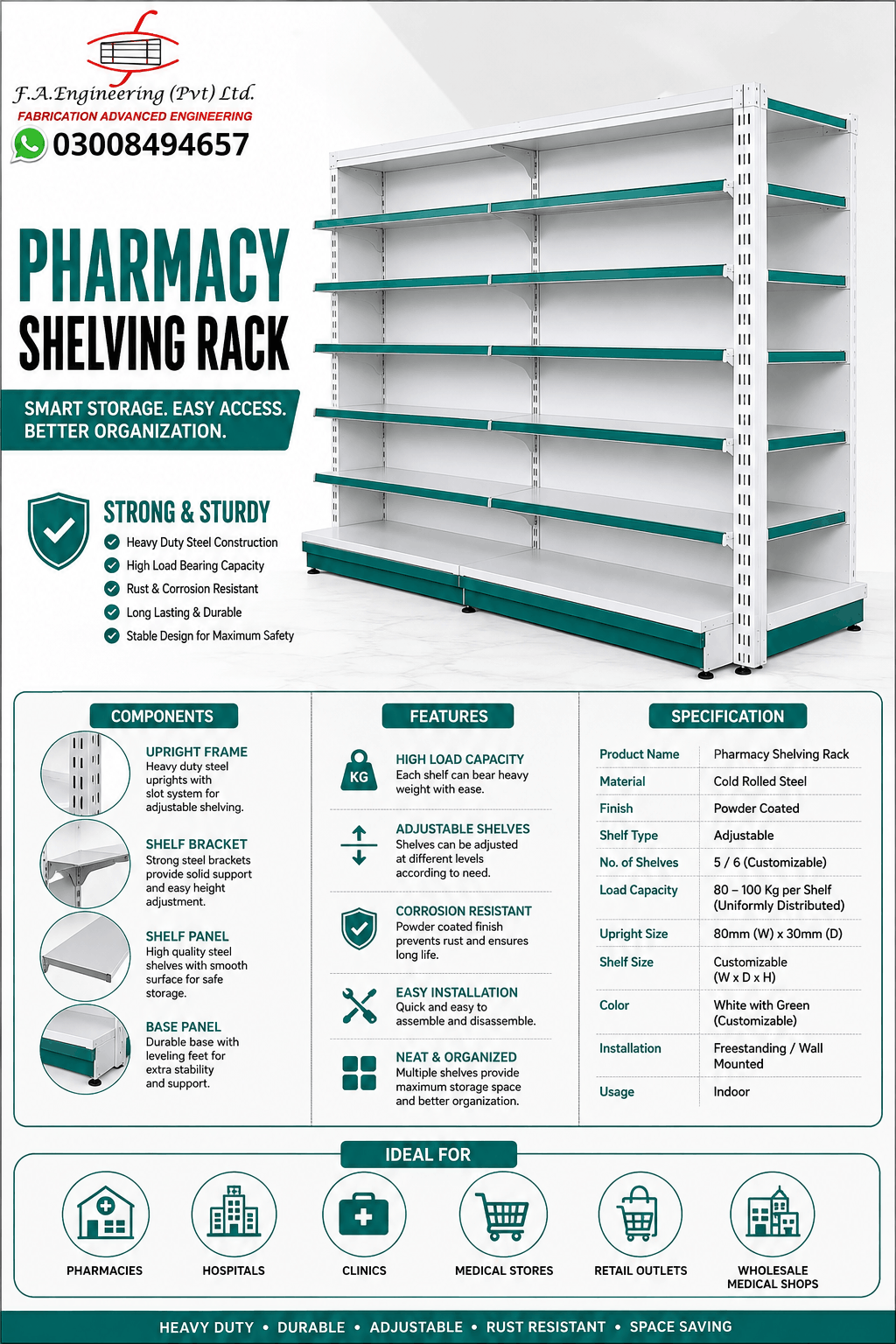 PHARMACY SHELVING RACKS