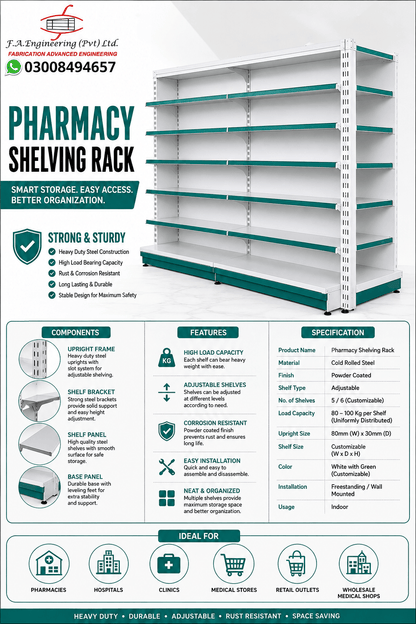 PHARMACY SHELVING RACKS