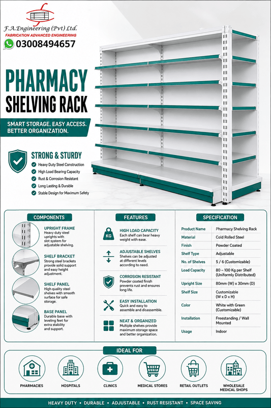 PHARMACY SHELVING RACKS