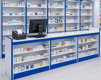 PHARMACY COUNTER RACK