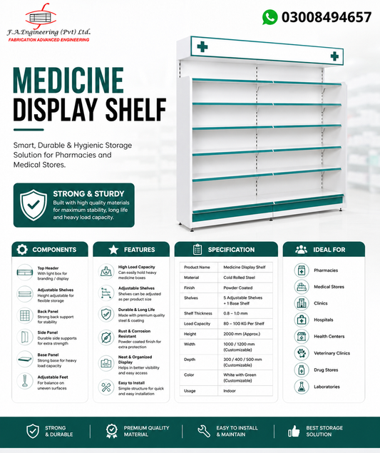 MEDICINE DISPLAY SHELF