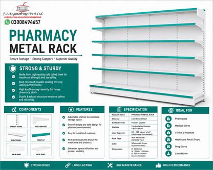 PHARMACY METAL RACK