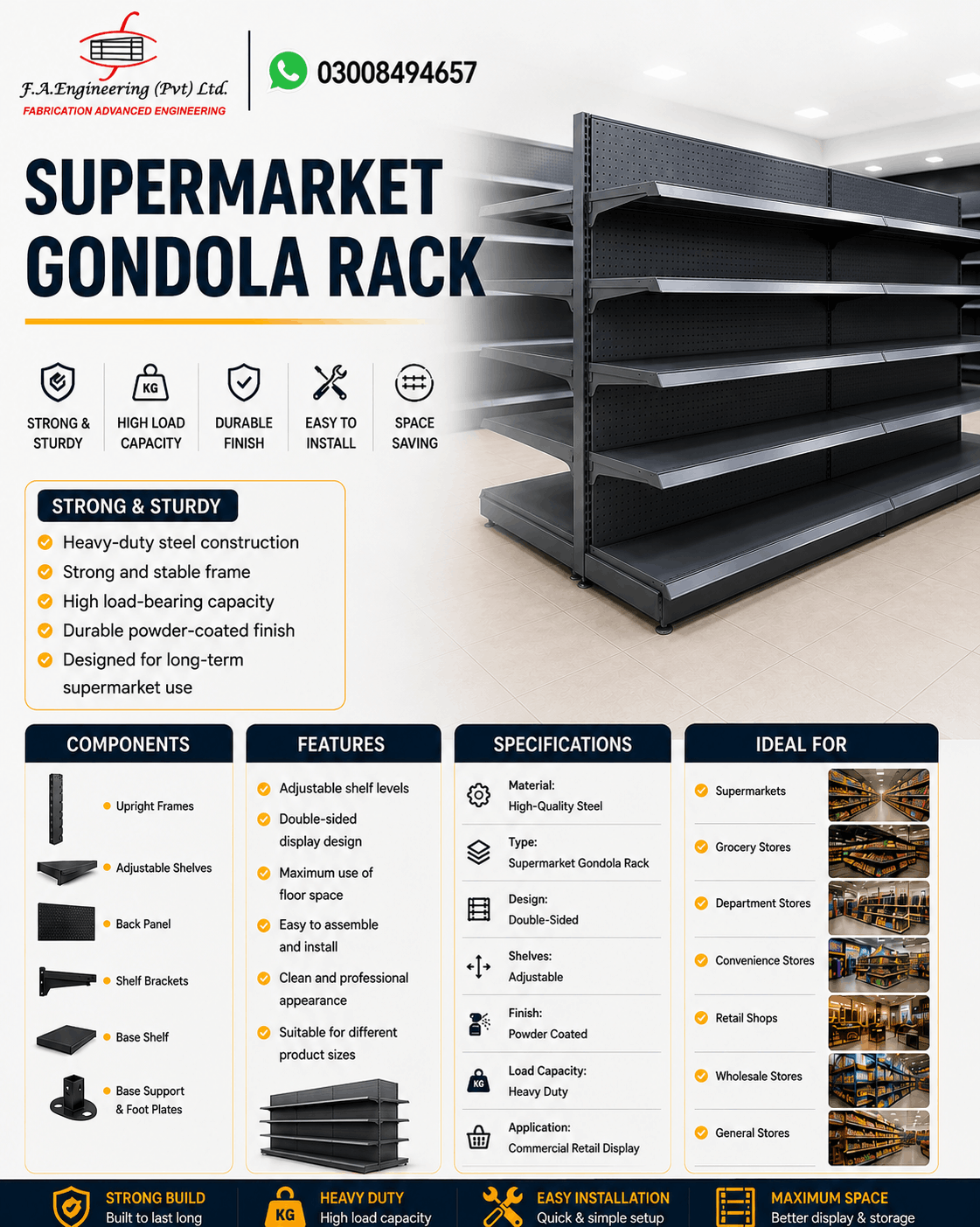 SUPERMARKET GONDOLA RACK