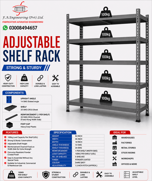 ADJUSTABLE SHELF RACK