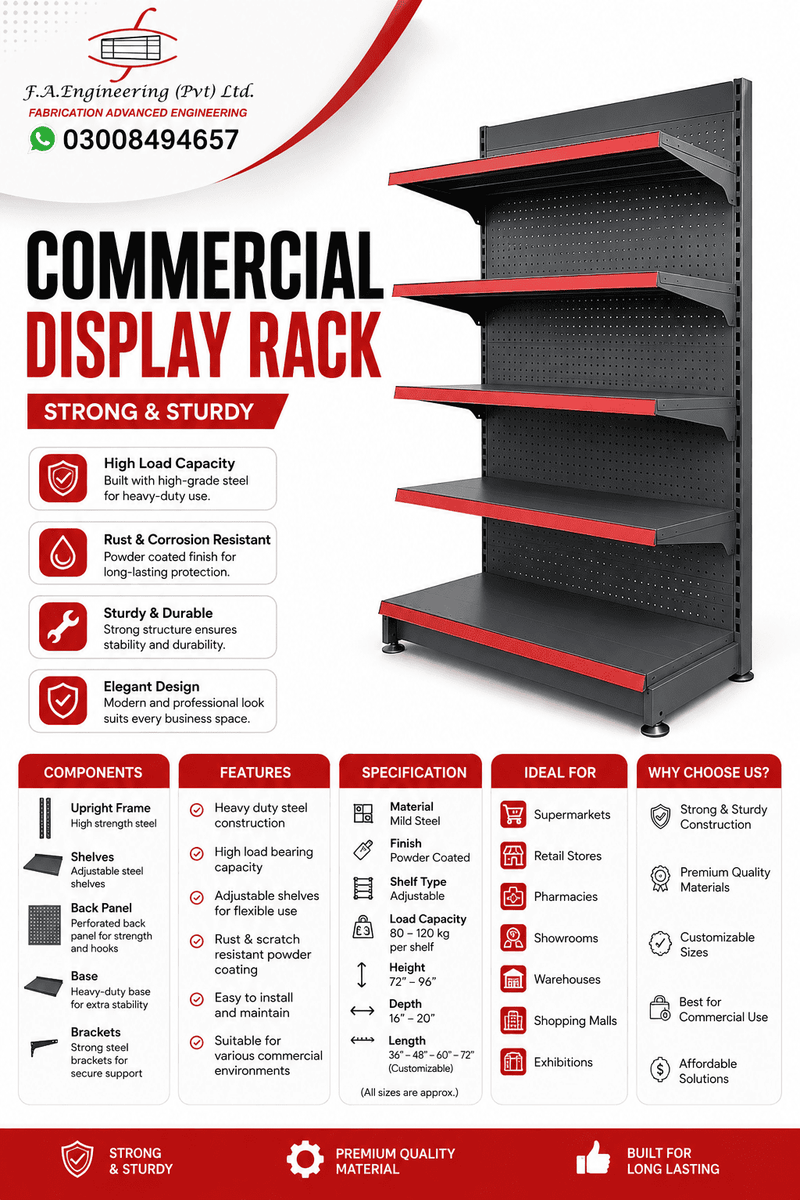 COMMERCIAL DISPLAY RACK