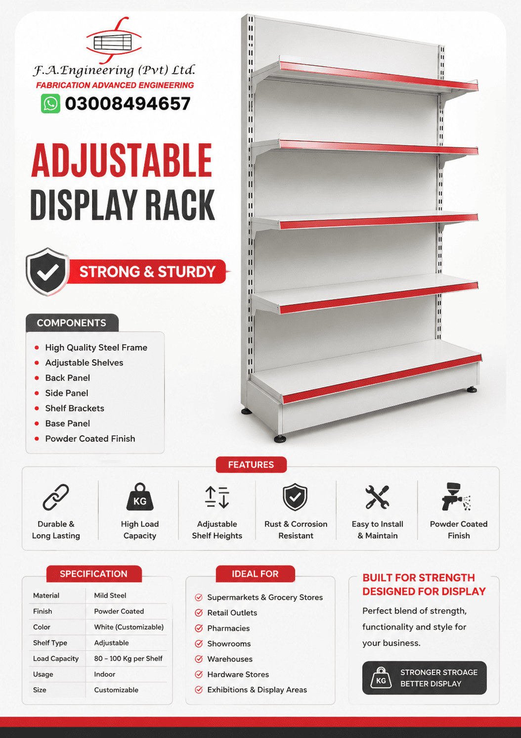 ADJUSTABLE DISPLAY RACK