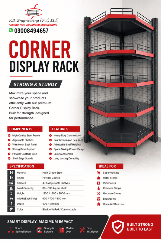 CORNER DISPLAY RACK