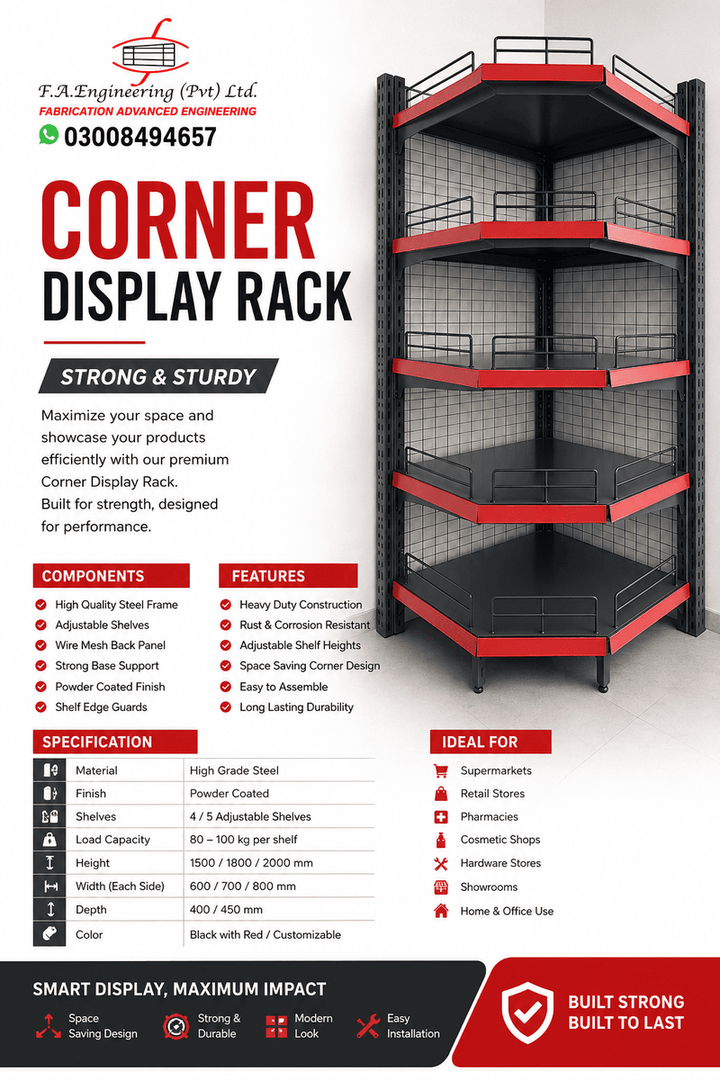 CORNER DISPLAY RACK