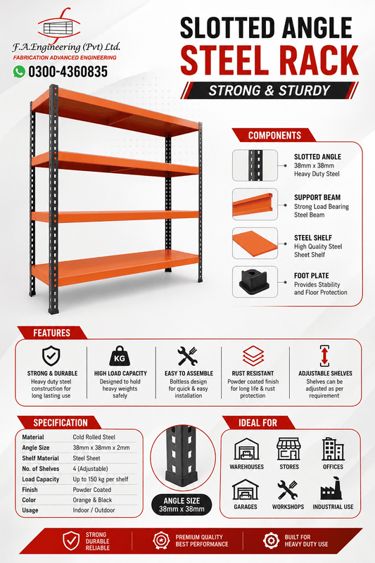 SLOTTED ANGLE STEEL RACK