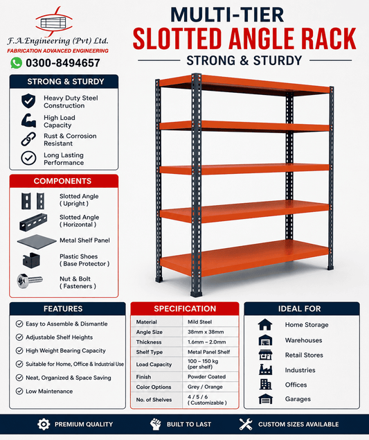 MULTI-TIER SLOTTED ANGLE RACK