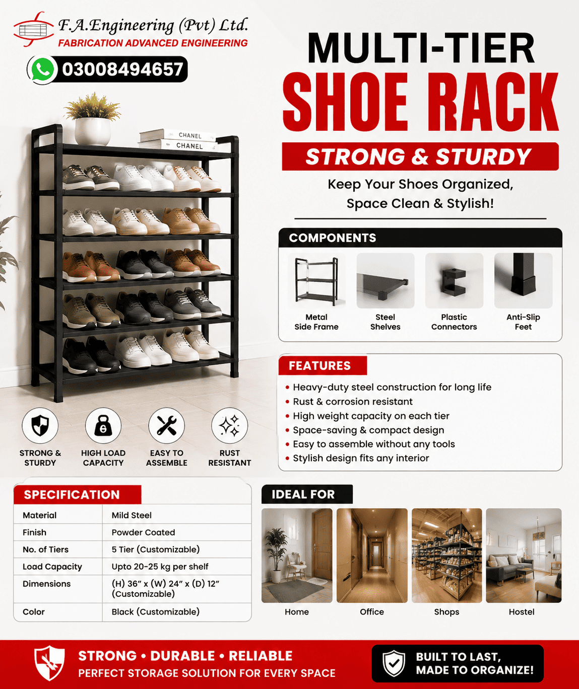 MULTI-TIER SHOE RACK