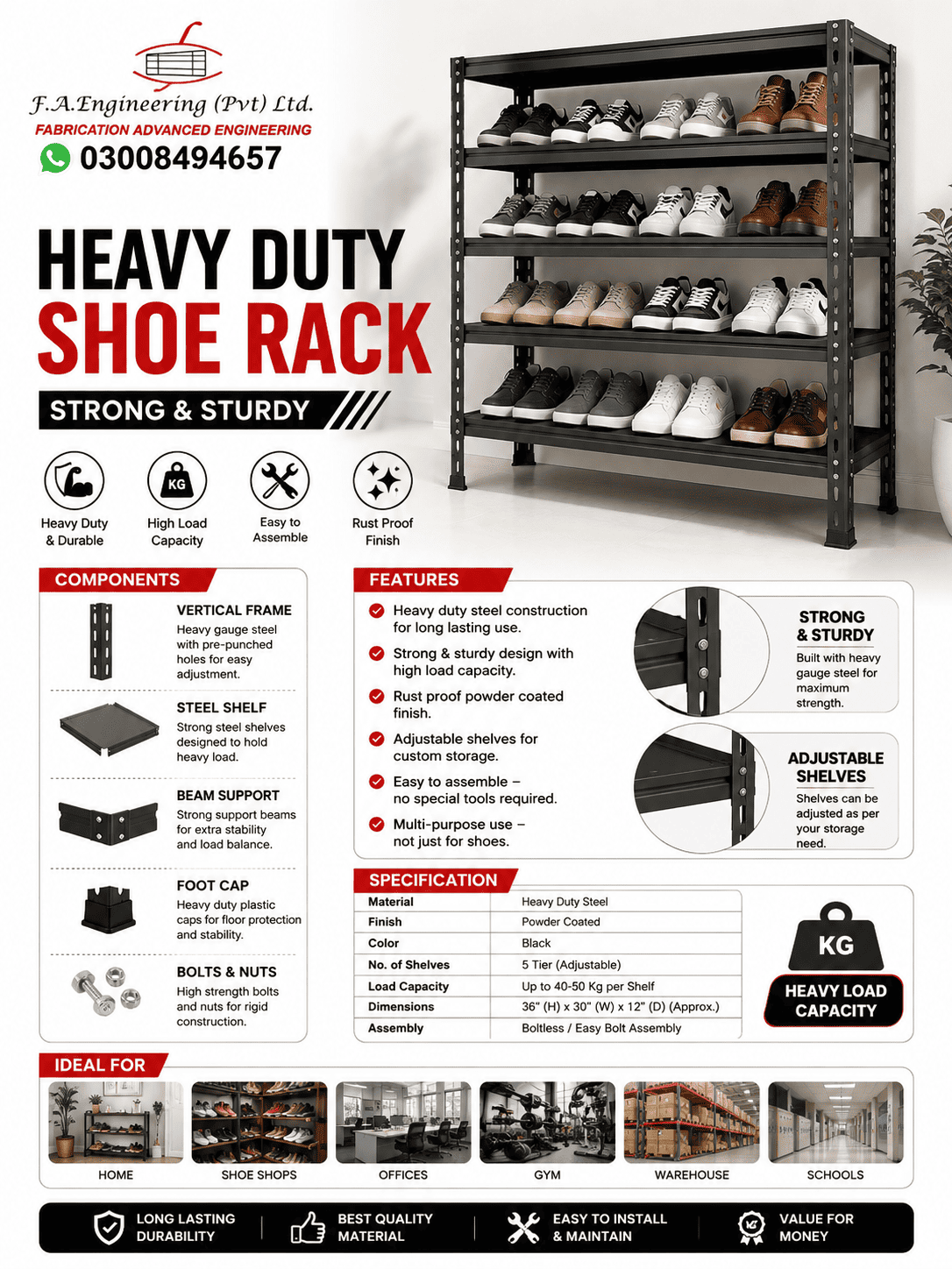 HEAVY DUTY SHOE RACK