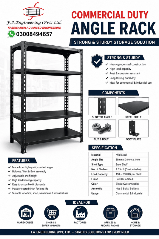 COMMERCIAL DUTY ANGLE RACK