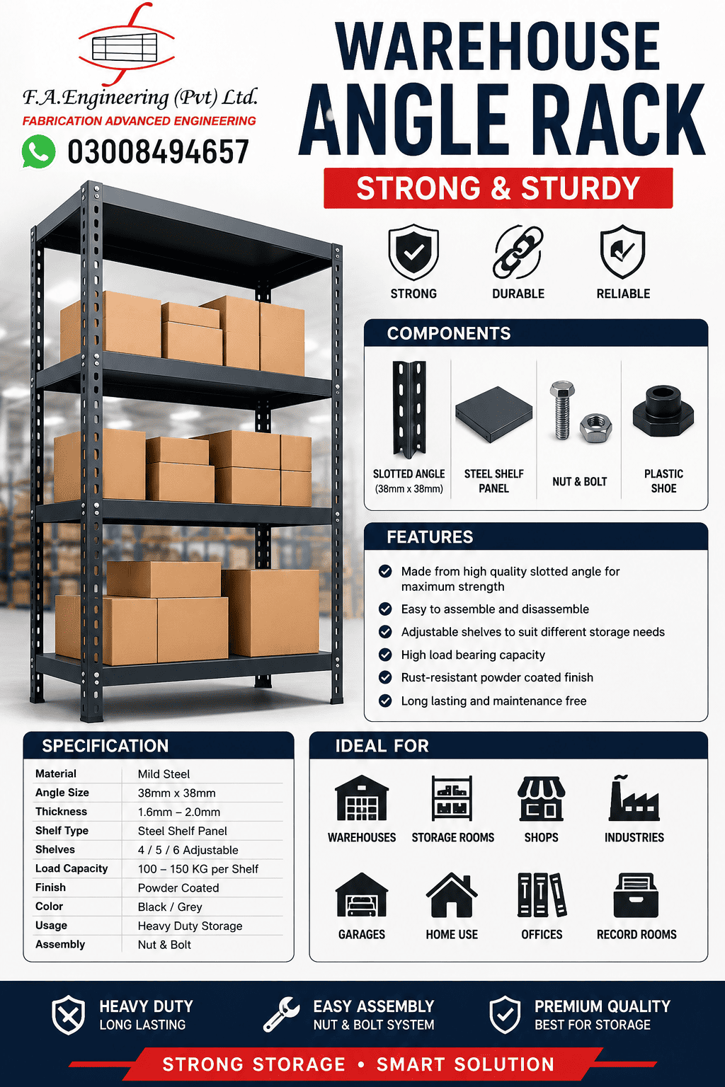 WAREHOUSE ANGLE RACK