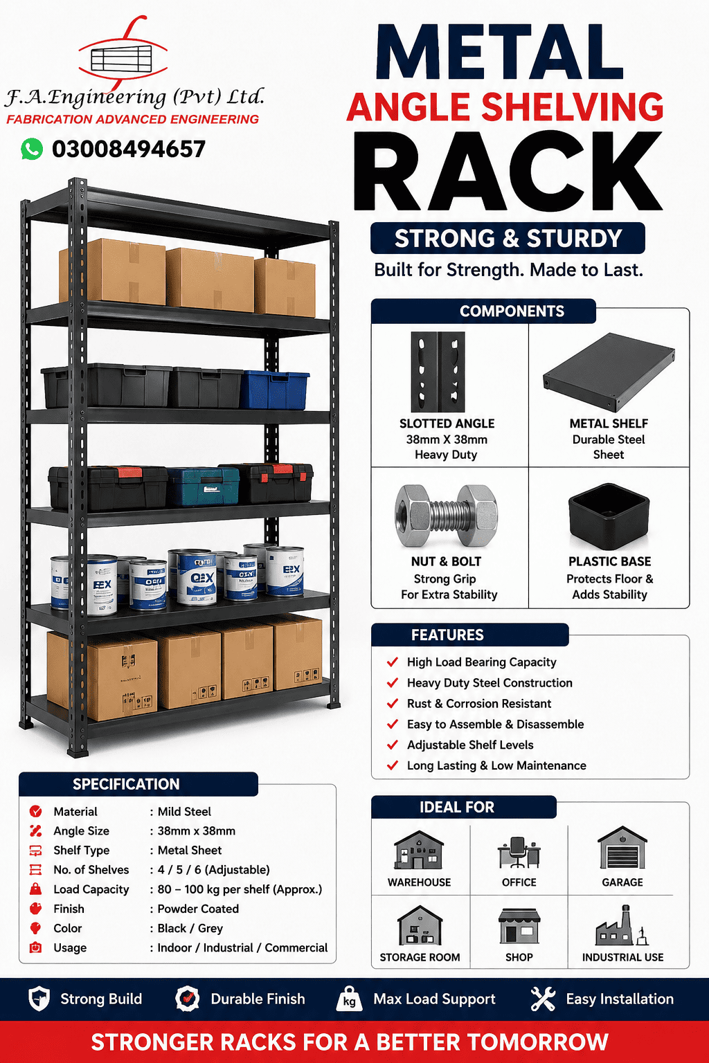 METAL ANGLE SHELVING RACK