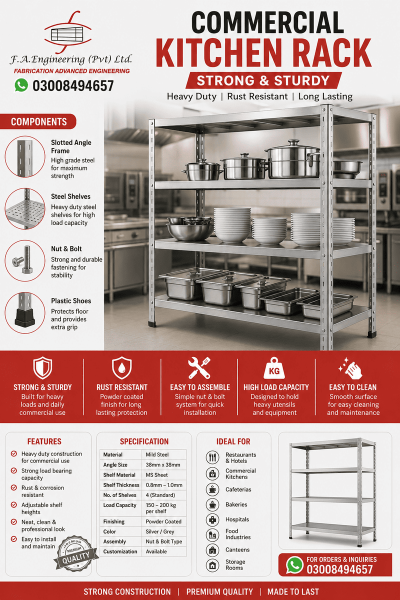 COMMERCIAL KITCHEN RACK