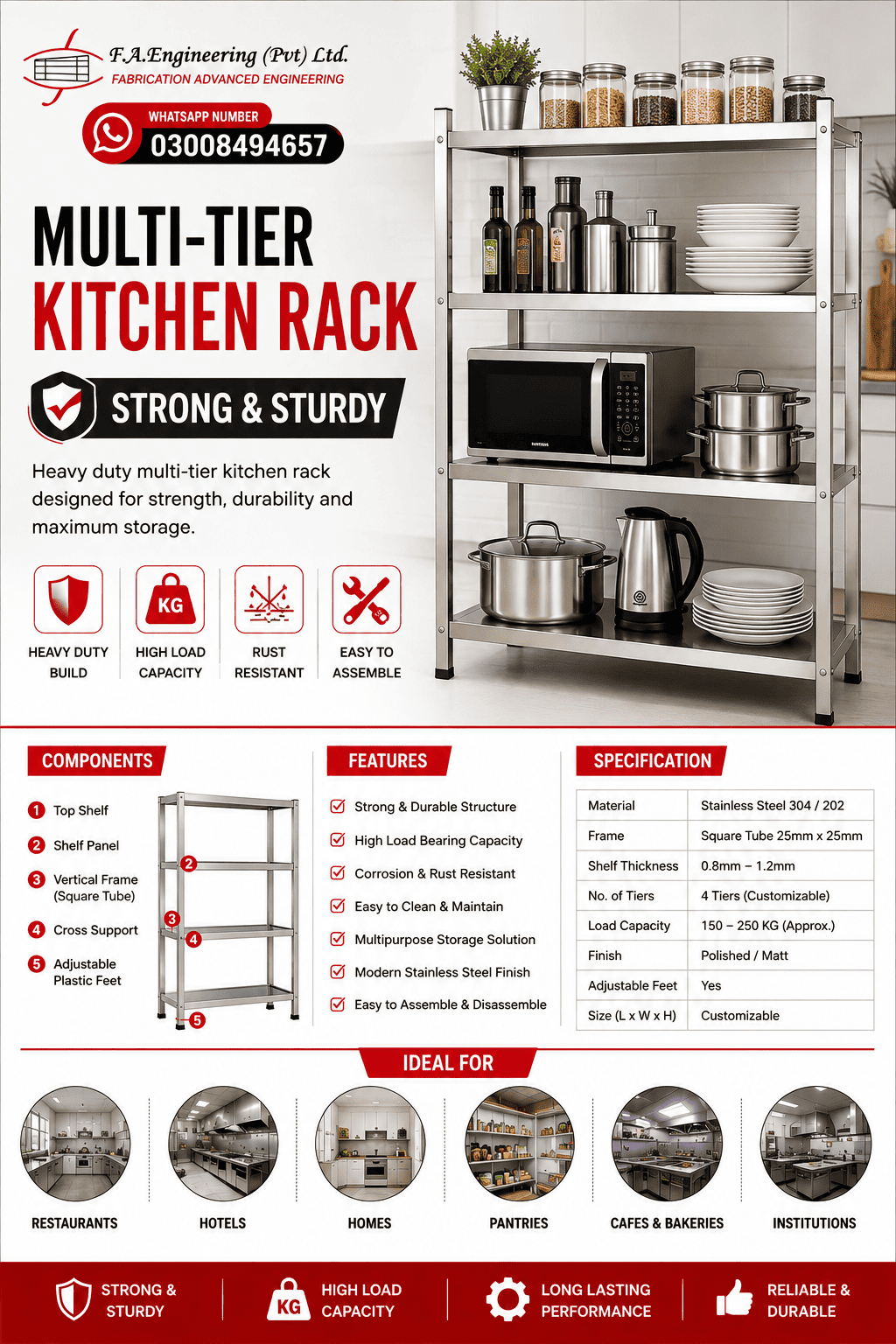 MULTI-TIER KITCHEN RACK