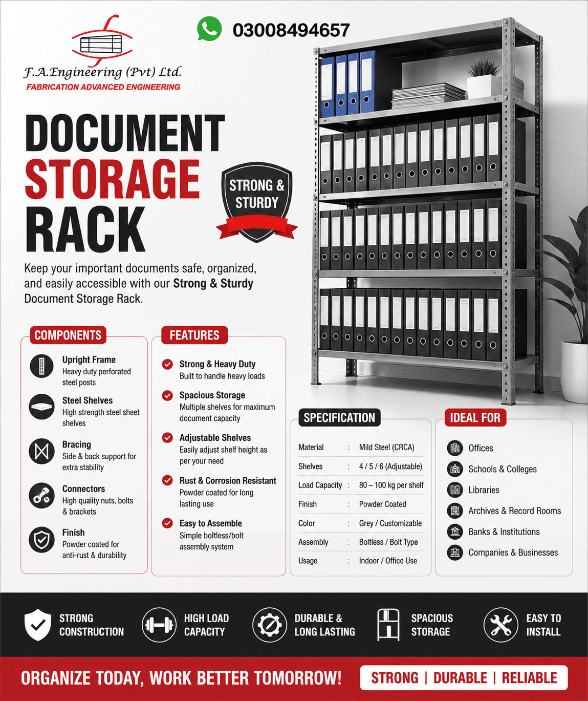 DOCUMENT STORAGE RACK