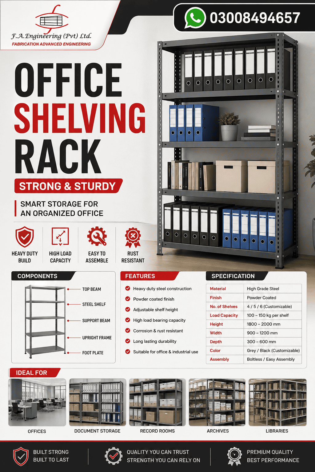 OFFICE SHELVING RACK