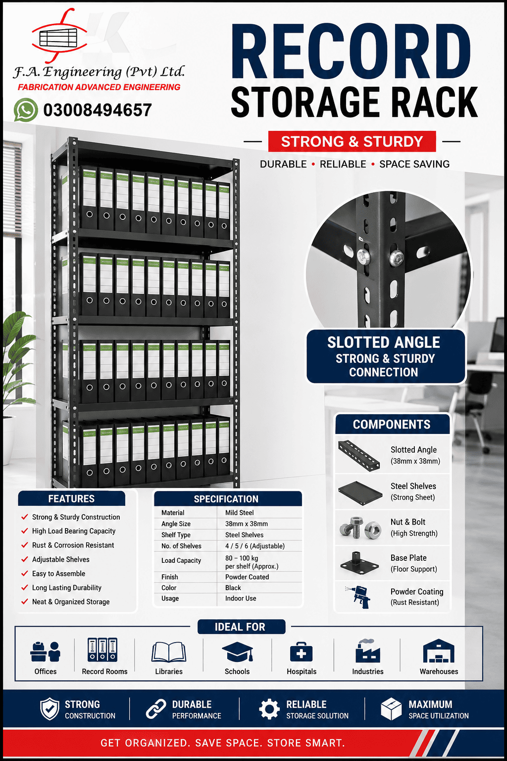RECORD STORAGE RACK