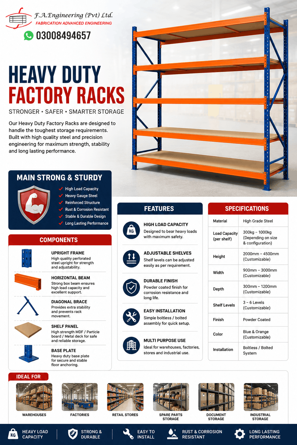 HEAVY DUTY FACTORY RACKS