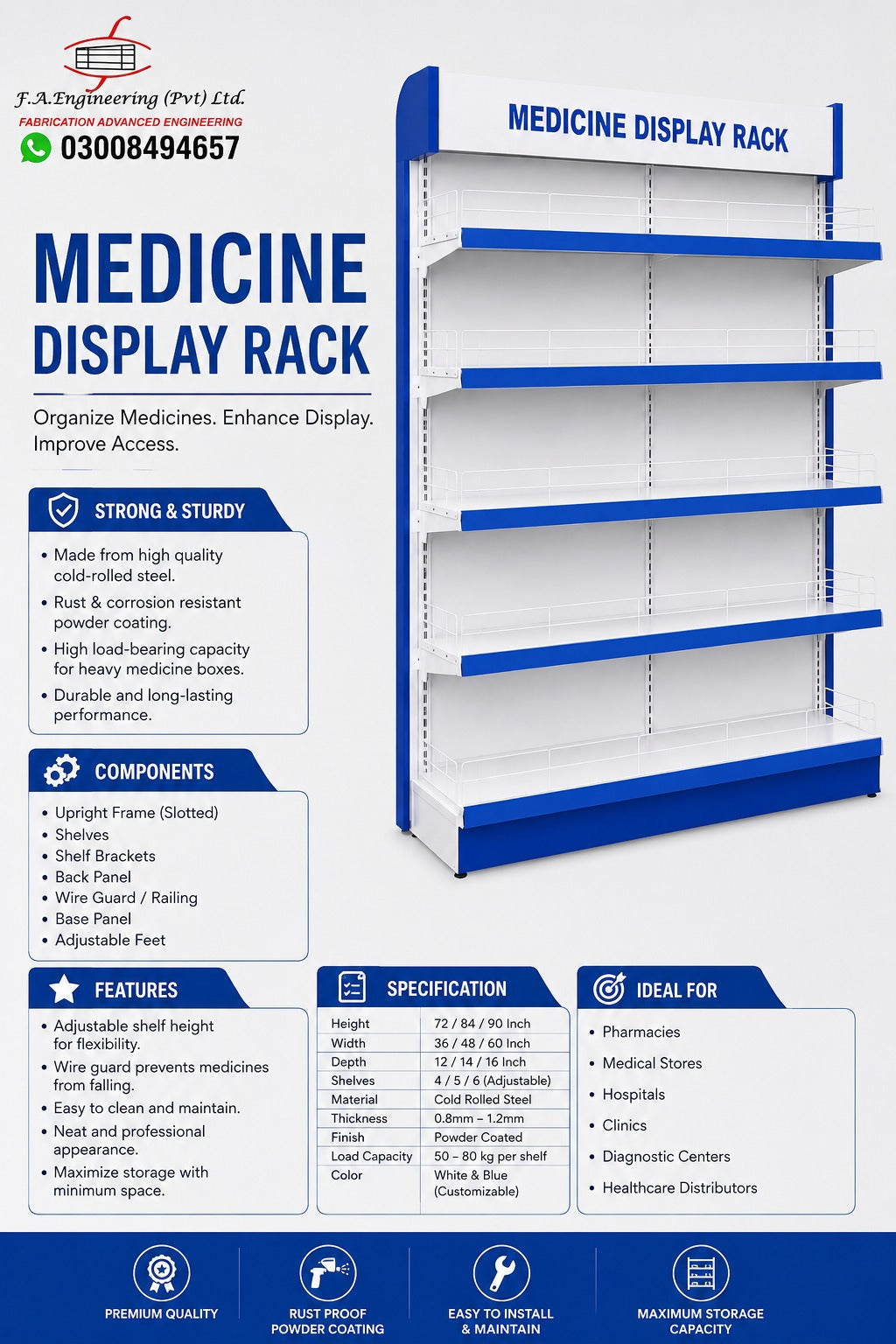 MEDICINE DISPLAY RACK