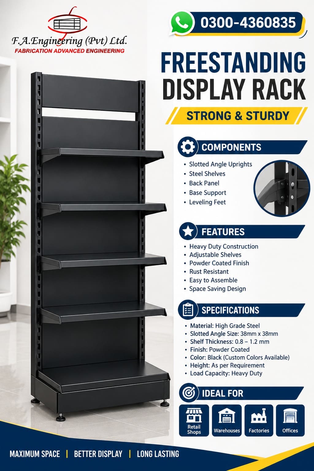 FREESTANDING DISPLAY RACK