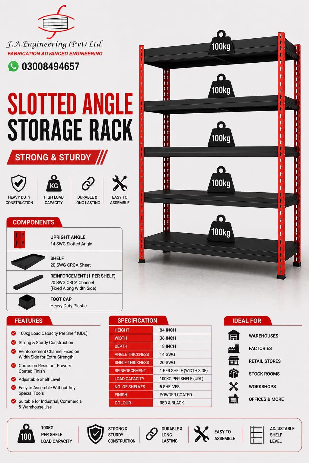 SLOTTED ANGLE STORAGE RACK