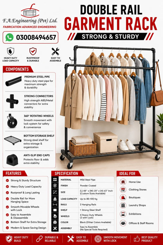 DOUBLE RAIL GARMENT RACK