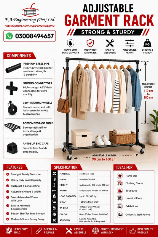 ADJUSTABLE GARMENT RACK
