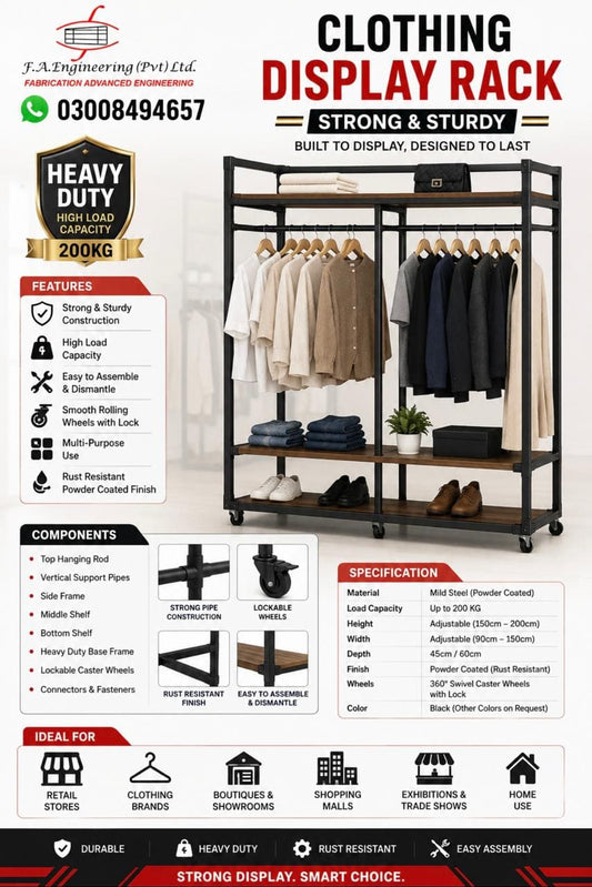CLOTHING DISPLAY RACK