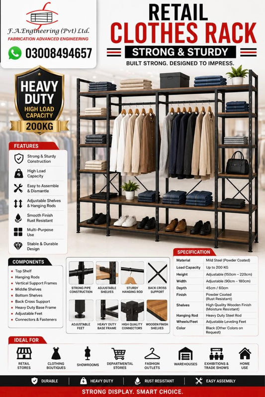 RETAIL CLOTHES RACK