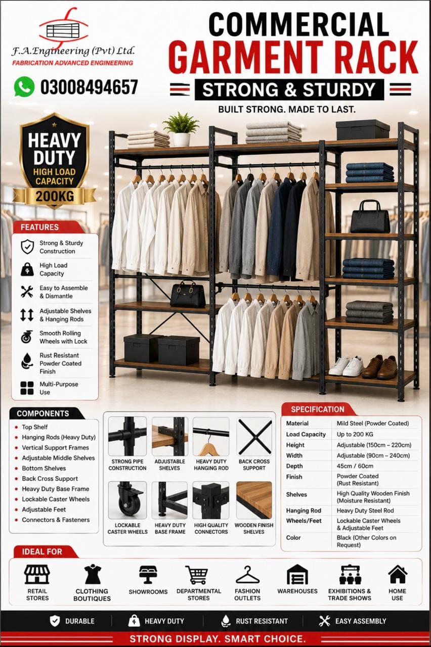 COMMERCIAL GARMENT RACK